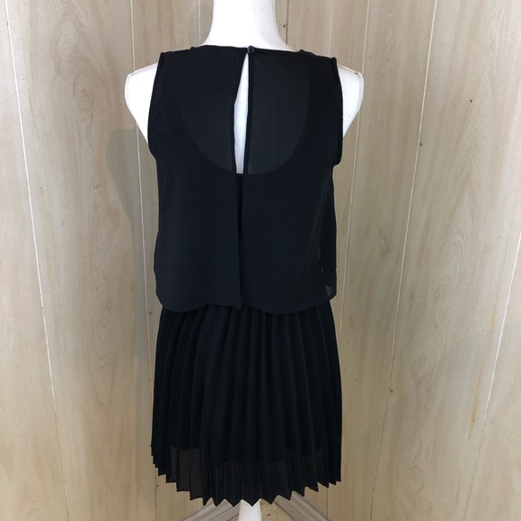 Anthropologie Black Pleated Dress Small - Picture 4 of 6